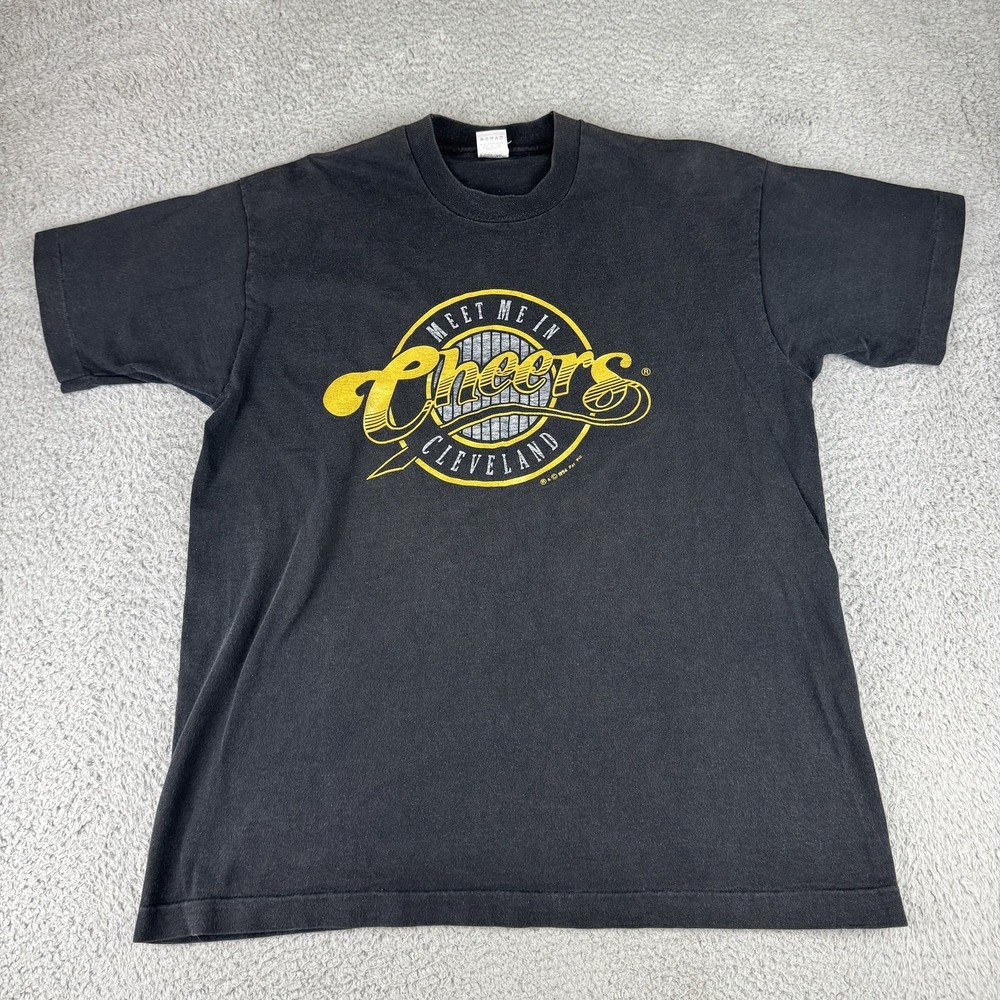 Vintage Cheers Shirt‎ Mens XL Meet Me In Cleveland Bar Tee Made USA 90s 1994